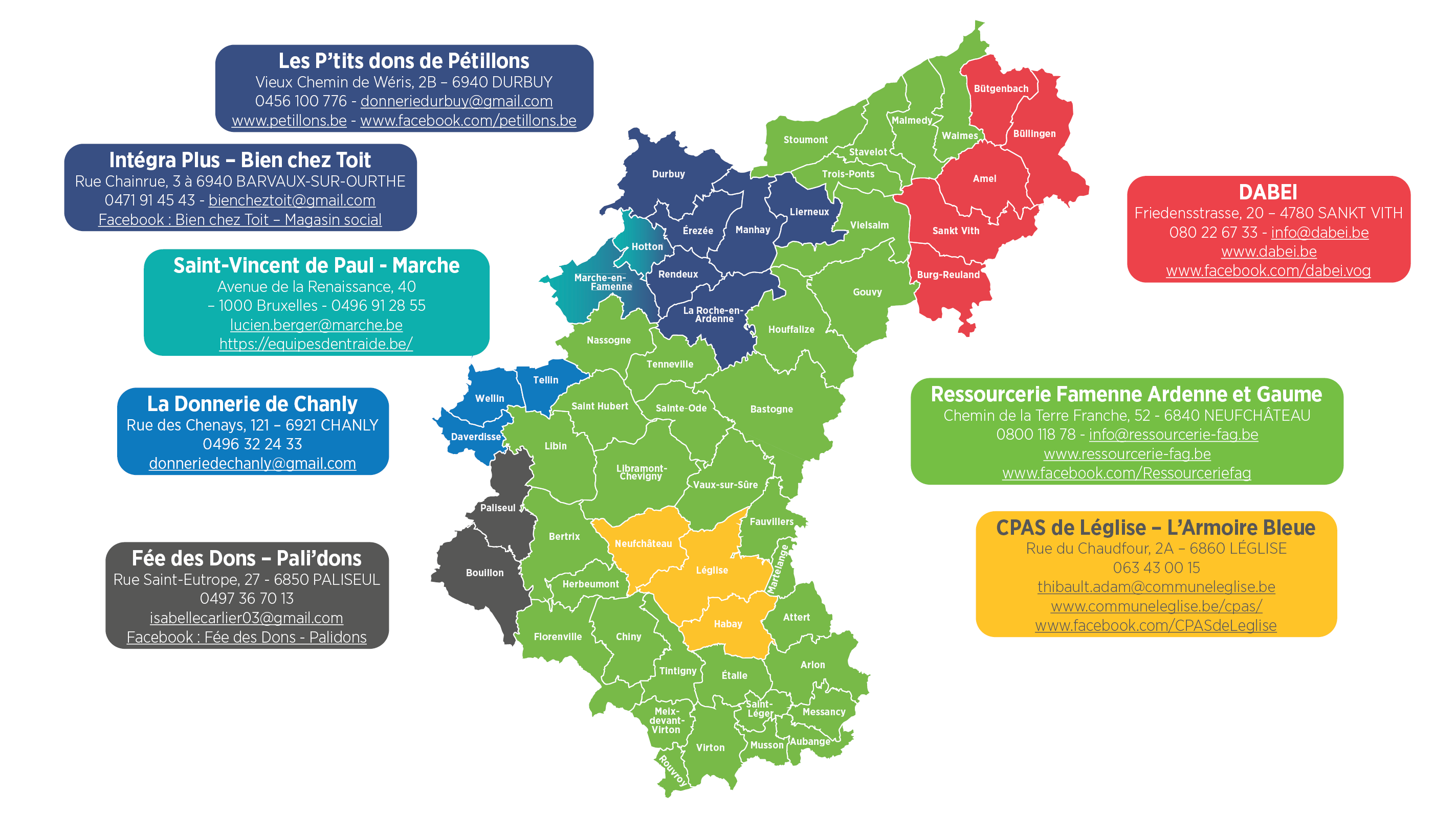 Réemploi - carte associations recyparcs