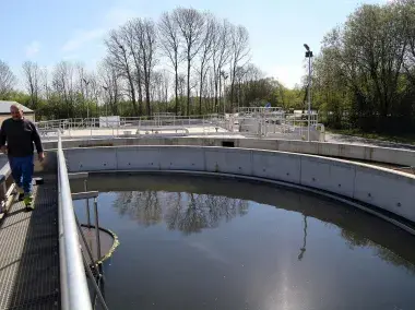 Vue sur une station d'épuration IDELUX