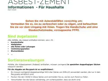 Flyer Asbest - Bürgerinfo - DE