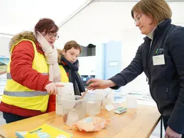 Inauguration d'une station d'épuration - Stand des conseillers en eau IDELUX