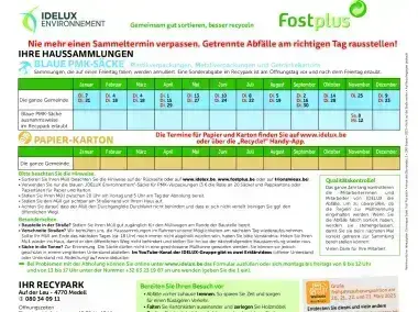 Sammlungskalender - Amel - 2025