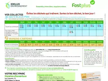 IDELUX - Calendrier 2025 - Etalle