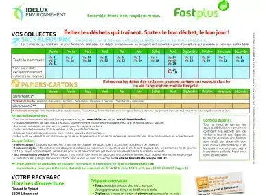 IDELUX - Calendrier 2025 - Libramont