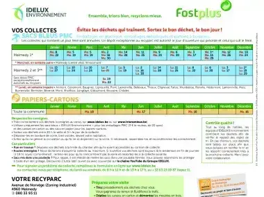 IDELUX - Calendrier 2025 - Malmedy