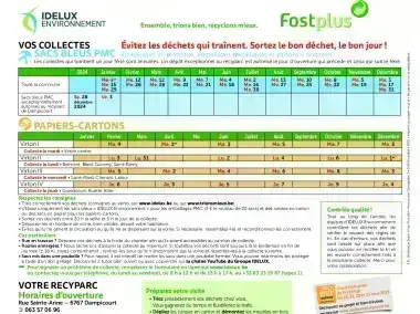 IDELUX - Calendrier 2025 - Virton