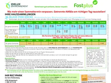 Sammlungskalender - Bütgenbach - 2025 - DE