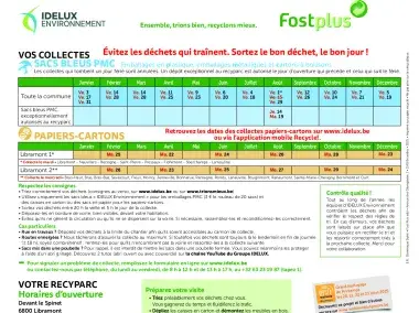 IDELUX - Calendrier 2025 - Libramont