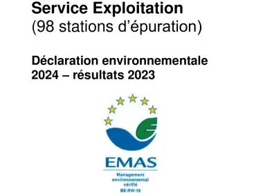 Déclaration environnementale du service « exploitation assainissement » d'IDELUX Eau 2024