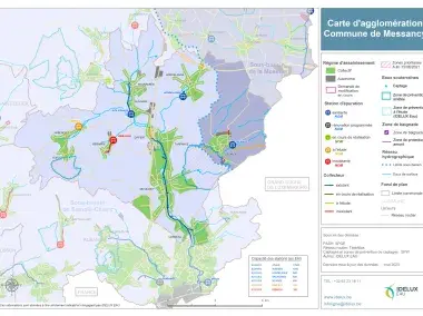 Carte d'agglomération de la commune de Messancy