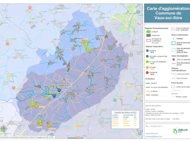 Carte d'agglomération de la commune de Vaux-sur-Sûre