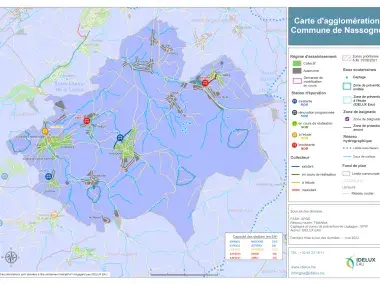 Carte d'agglomération de la commune de Nassogne