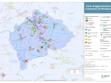 Carte d'agglomération de la commune de Rendeux