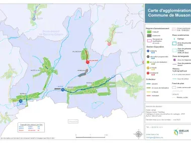 Carte d'agglomération de la commune de Musson