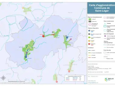 Carte d'agglomération de la commune de Saint-Léger