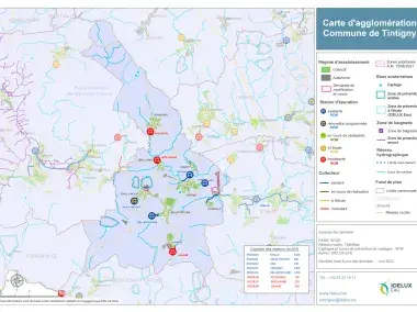 Carte d'agglomération de la commune de Tintigny