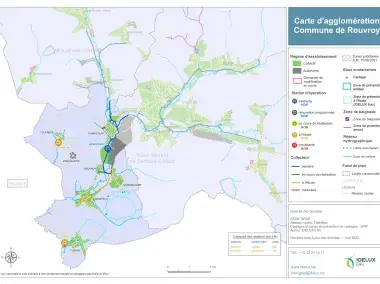 Carte d'agglomération de la commune de Rouvroy